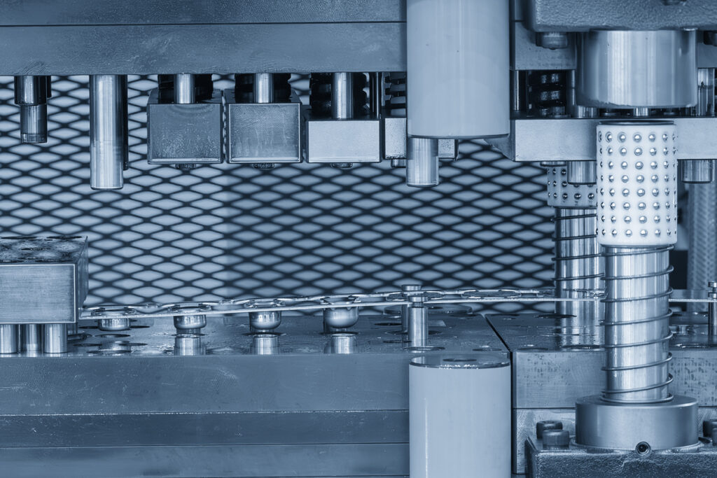 Equipment used for custom metal stamping